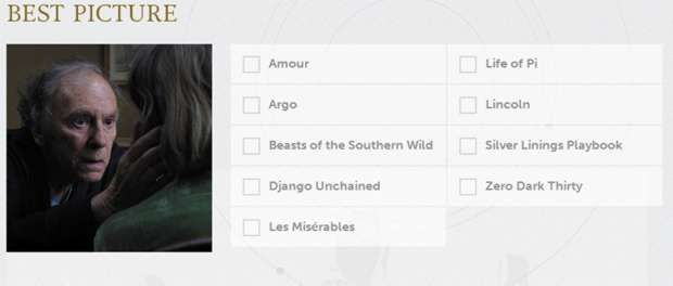 premios oscar 2013 nominados